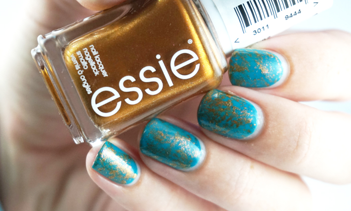 Nails with saran wrap nail art