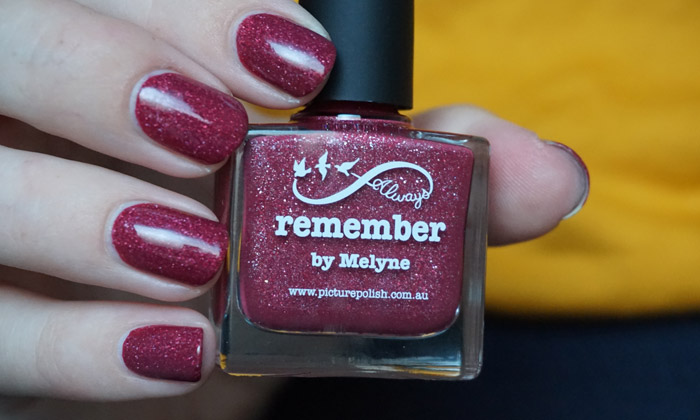 swatch of picture polish remember