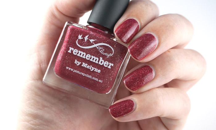 Swatch of picture polish remember