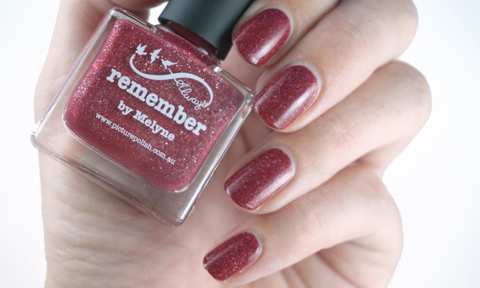 swatch of picture polish remember