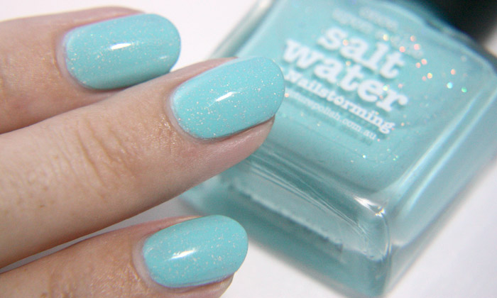 macro shot of picture polish saltwater