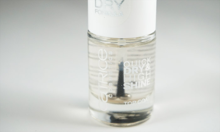 bottle of catrice quick dry and high shine