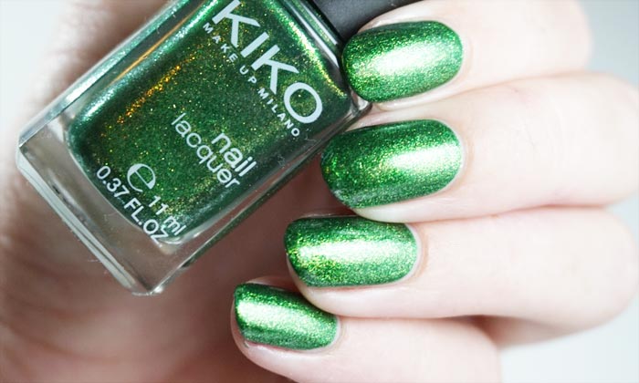 Swatches of kiko 533 with glossy topcoat