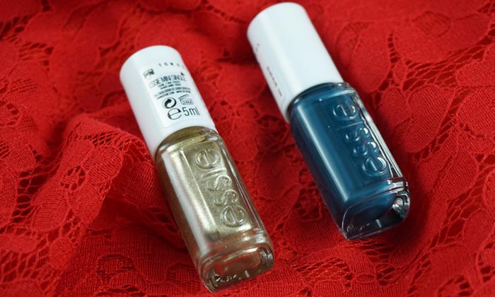 bottle shot of Essie - Getting Groovy and Satin Sister