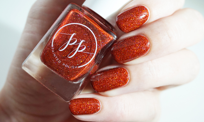 swatch of painted polish cider season in direct light