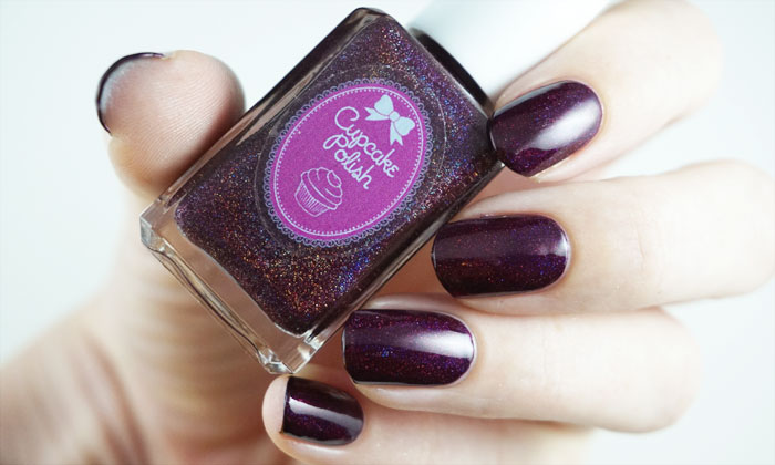 swatch of cupcake polish bloodhound with indirect light