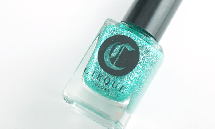 bottle shot of the aqua blue cirque colors Paraiba