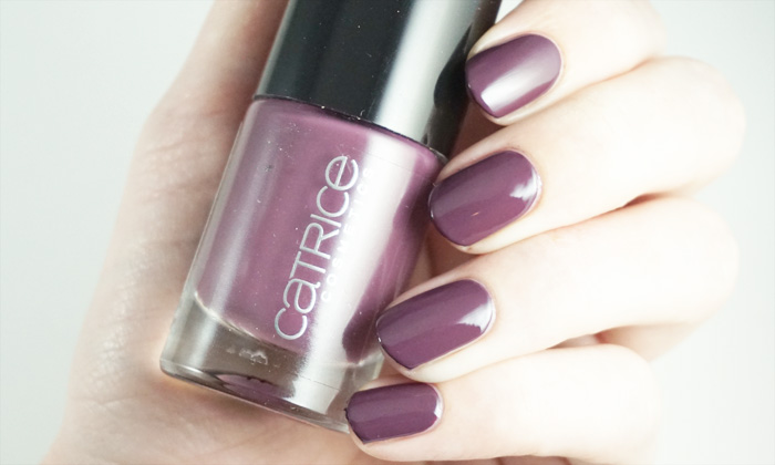 swatch of catrice berry necessary