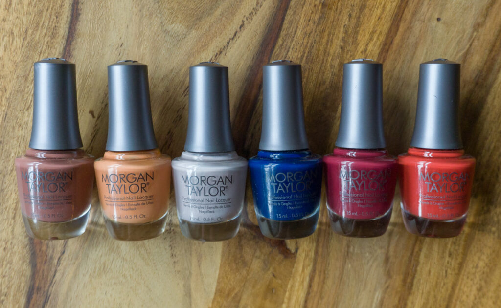 Swatches of Morgan Taylor fall 2021 collection (“No Boundaries”)